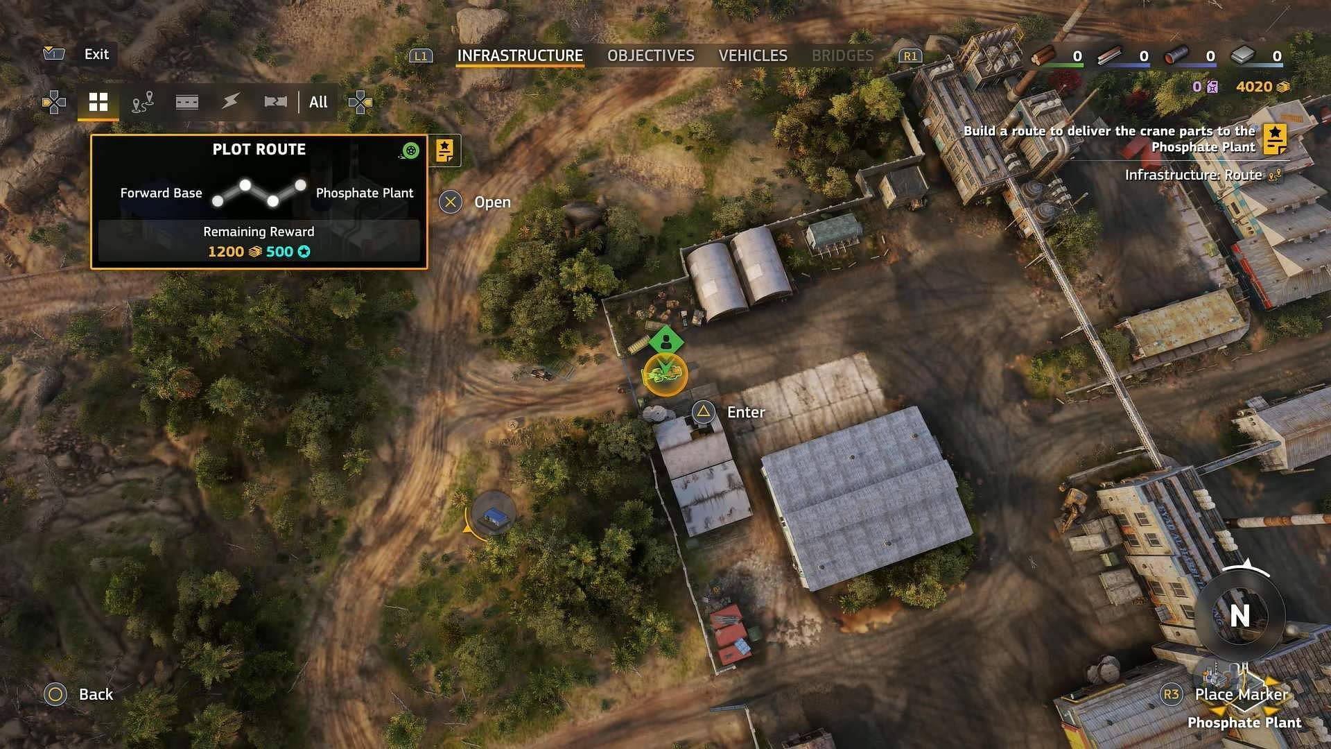 Select the two points to start making waypoints for the vehicles (Image via Focus Entertainment || YouTube@Philminator)